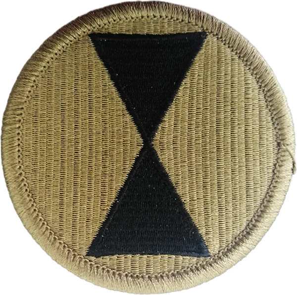 7th Infantry Division OCP Patch with Fastener