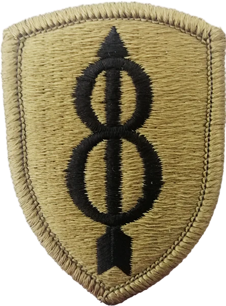 8th Infantry Divison OCP Patch with Fastener