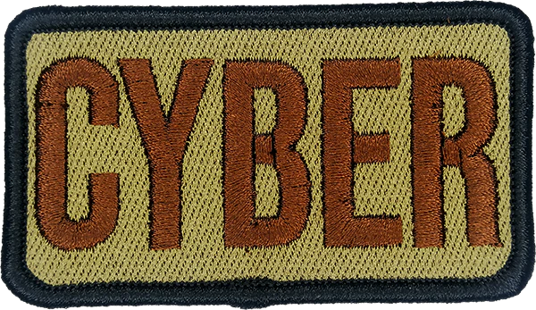 CYBER- Duty Identifier Patch with  **BLACK BORDER**