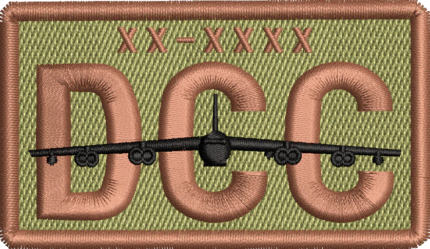 DCC - Duty Identifier Patch with B-52 *Custom Tail Numbers*