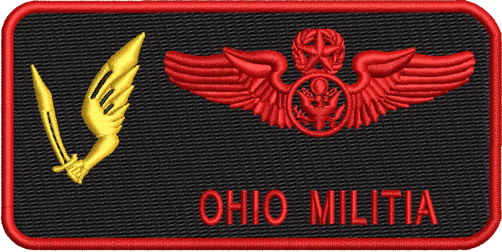 Enlisted Aircrew Wings (178 OSS) Ohio Militia Name Tag - Image 3