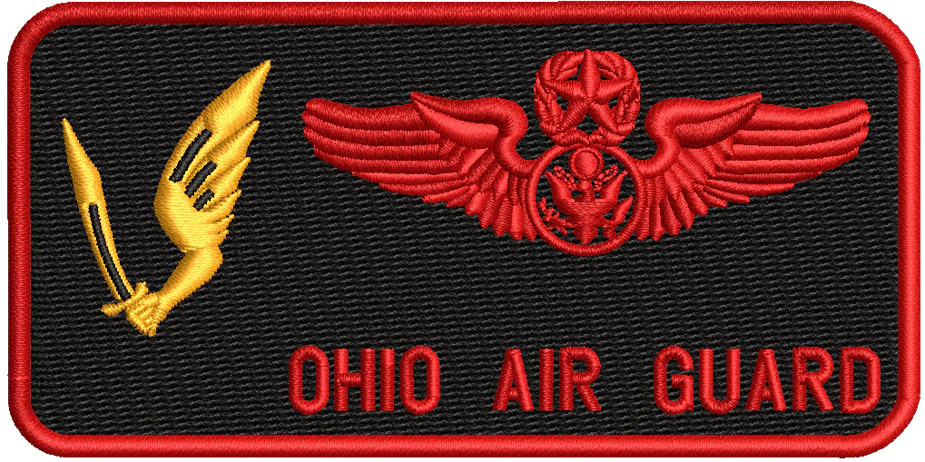Enlisted Aircrew Wings (178 OSS) Ohio Air Guard Name Tag - Image 3