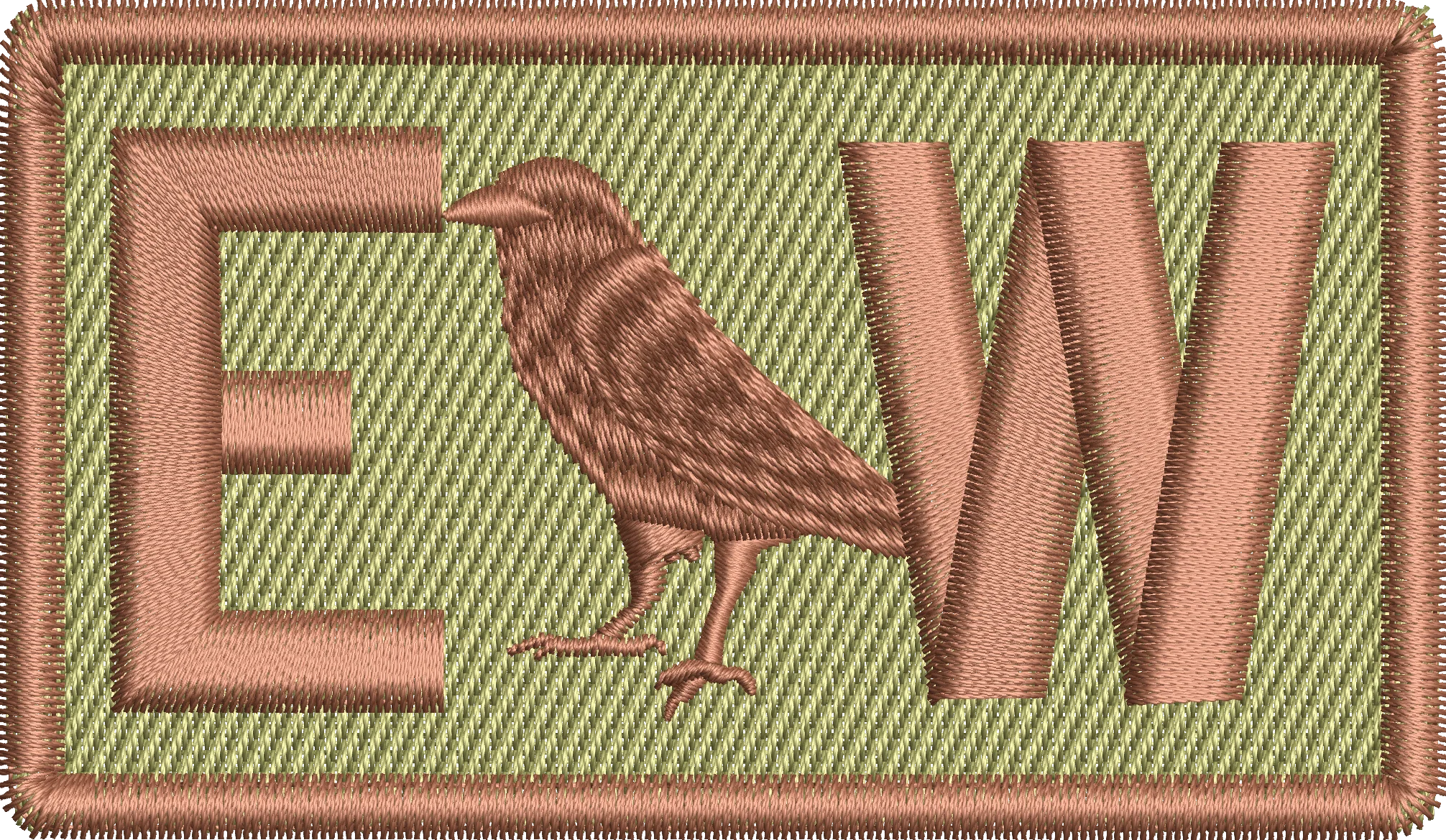 EW - Duty Identifier Patch with Spice Brown Raven