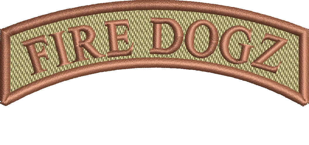 Fire Dogz - Rocker Tab (SPICE BROWN BORDER)