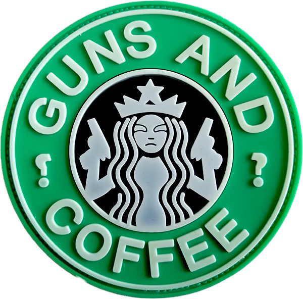 Guns and Coffee - Green - PVC
