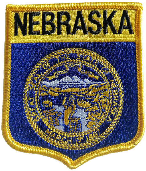 Nebraska 3.75 Shield  with Gold Border