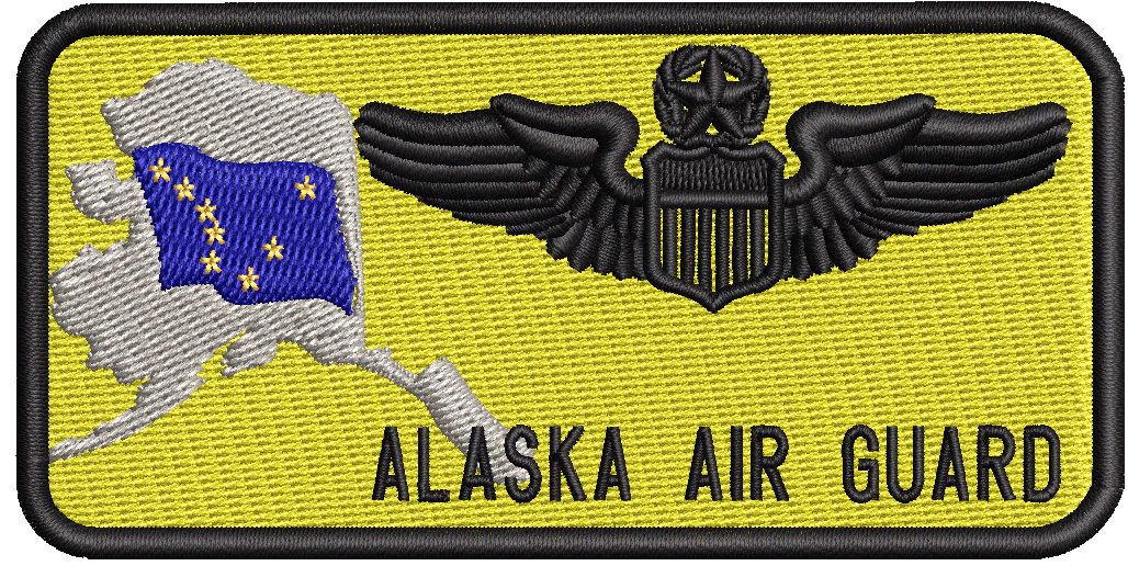 Standard Name Tag - Alaska Air National Guard W/ Leather Backing - Image 3