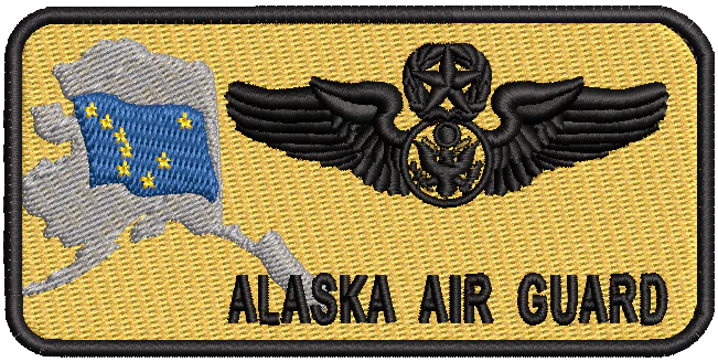 Standard Name Tag - Alaska Air National Guard W/ Leather Backing - Image 4