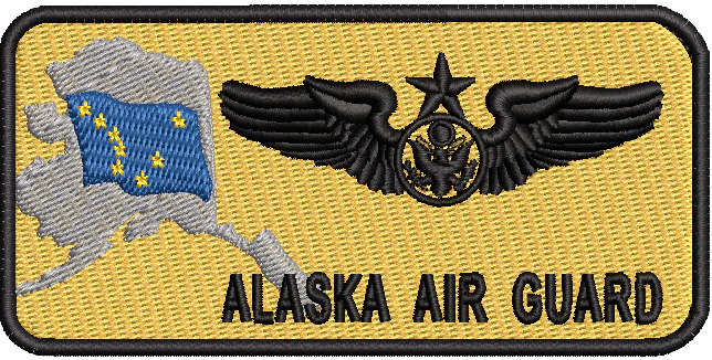 Standard Name Tag - Alaska Air National Guard W/ Leather Backing - Image 5