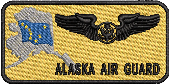 Standard Name Tag - Alaska Air National Guard W/ Leather Backing - Image 6