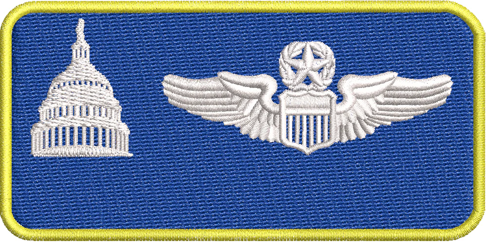 AFDW Pilot Name Tag w/Leather backing - Image 3