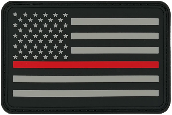 PVC FLAG PATCH - THIN RED LINE