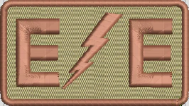EE - Duty Identifier Patch with SMALL Lightning Bolt
