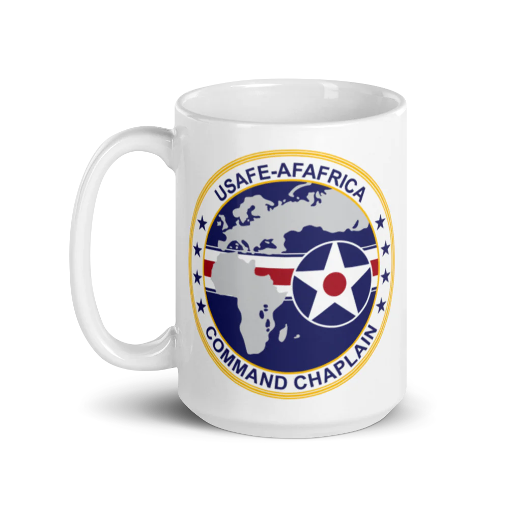 USAFE - AFAFRICA Command Chaplain - White glossy mug - Image 2